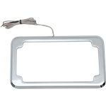 Beveled License Plate with Lights