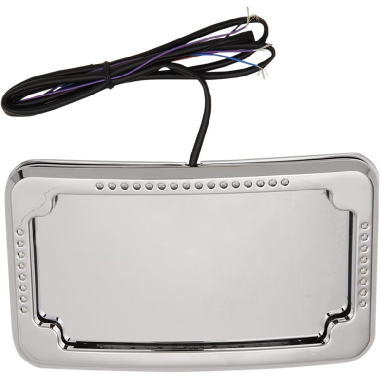 Curved Slick Signals License Plate Frame with 3-Hole Backing Plate