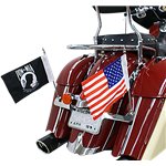 Laydown License Plate and Double Flag Holder