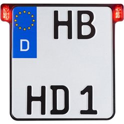 All-in-One 2.0 License Plate Holder w/ LED Plate Lights, Brake and Rear Lights