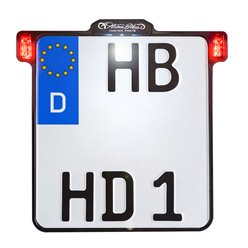 All-in-One 2.0 License Plate Holder w/ LED Plate Lights, Brake and Rear Lights