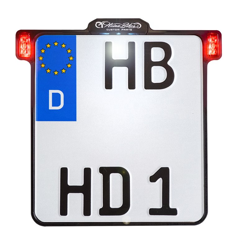 All-in-One 2.0 License Plate Holder w/ LED Plate Lights, Brake and Rear Lights