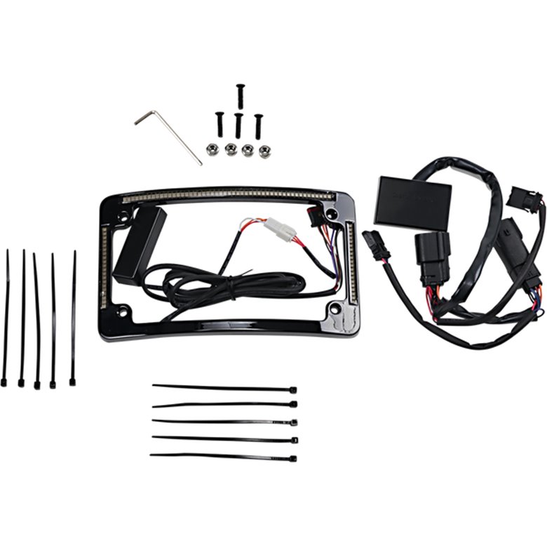 Plug & Play Run/Brake/Turn LED Radius License Plate Frame