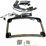 Plug & Play Run/Brake/Turn LED Radius License Plate Frame