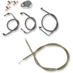 Standard Stainless Braided Handlebar Cable/Brake Line Kit