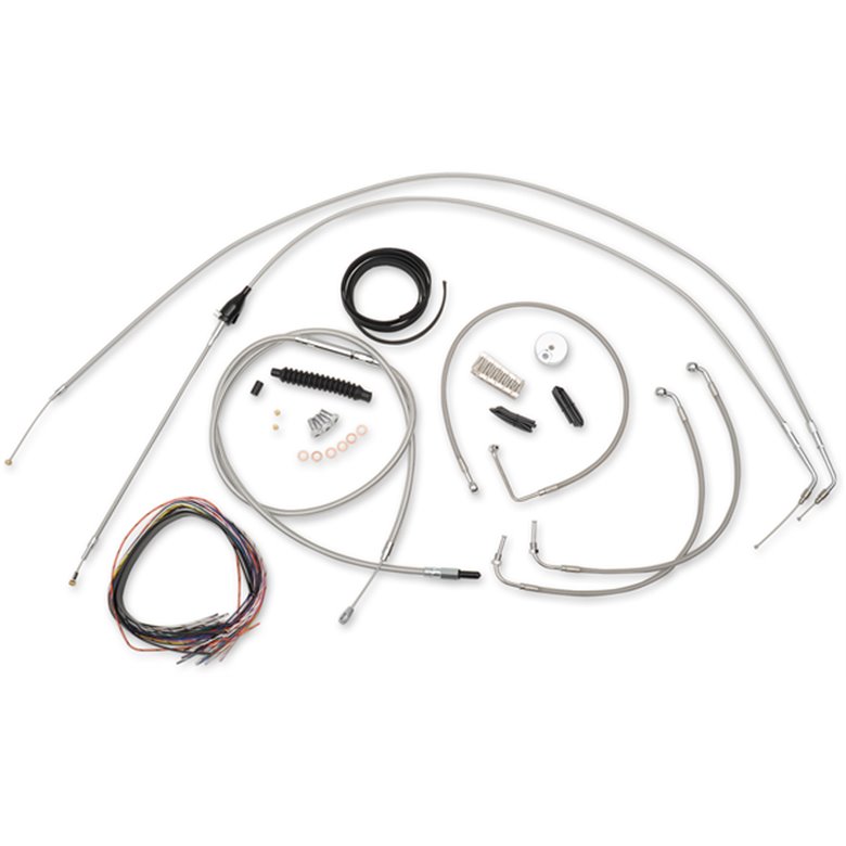 Complete Stainless Braided Handlebar Cable/Brake Line Kit