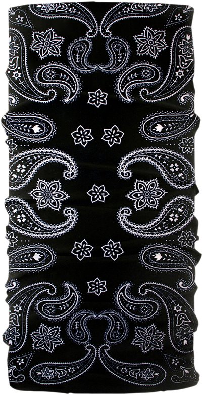 Black Paisley Neck Tube