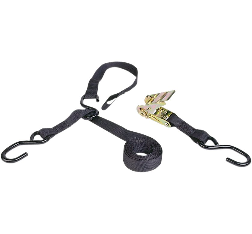 8-ft. Triple-Hook Ratchet Tie-Down with Soft Hook