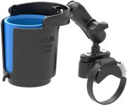 RAM� Handlebar Rail Mount with U-Bolt Base, Level Cup� Drink Holder and Koozie