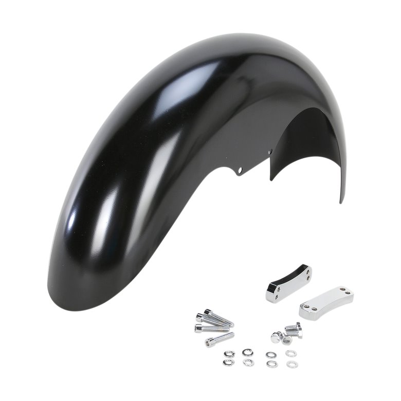 Hugger Front Fender with Mounting Blocks for Softail/Dyna