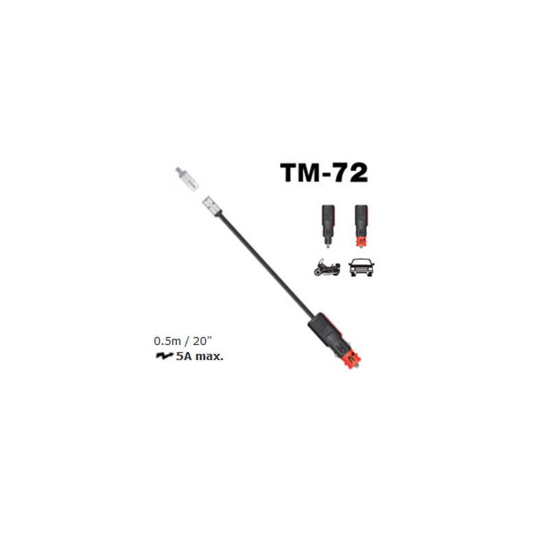 TECMATE - Adaptor OPTIMATE 3, 4/ACCUMATE  BRICHETA L0.5M TM-72