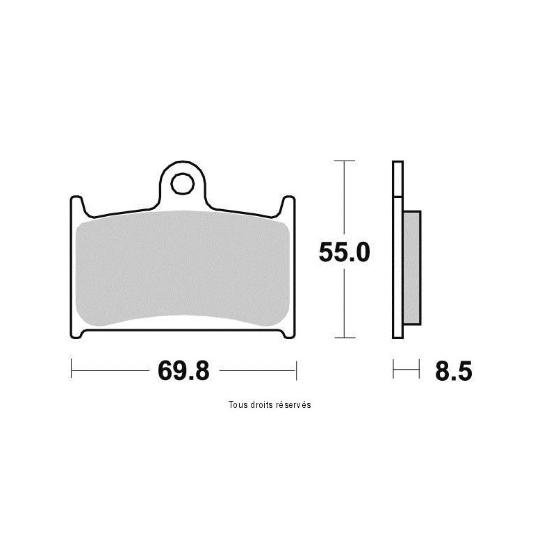 SIFAM - Placute frana KYOTO S1049B  SBS 624DC, 624HF, 624HS [SEMI-METALICE]