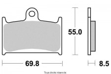 SIFAM - Placute frana KYOTO S1049B  SBS 624DC, 624HF, 624HS [SEMI-METALICE]