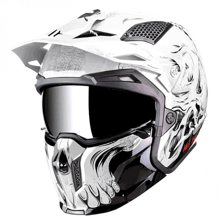 MT Helmets - casca STREETFIGHTER Darkness [sun visor] A1, negru lucios [L]