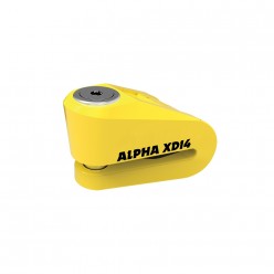 OXFORD - ALPHA XD14 STAINLESS DISC LOCK (14mm PIN) YELLOW