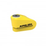 OXFORD - ALPHA XD14 STAINLESS DISC LOCK (14mm PIN) YELLOW