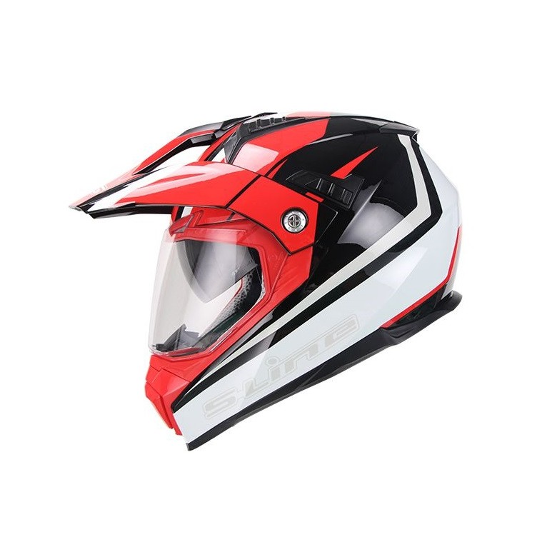 SIFAM - Casca Offroad S-LINE S789 - rosu / negru / gri [L]