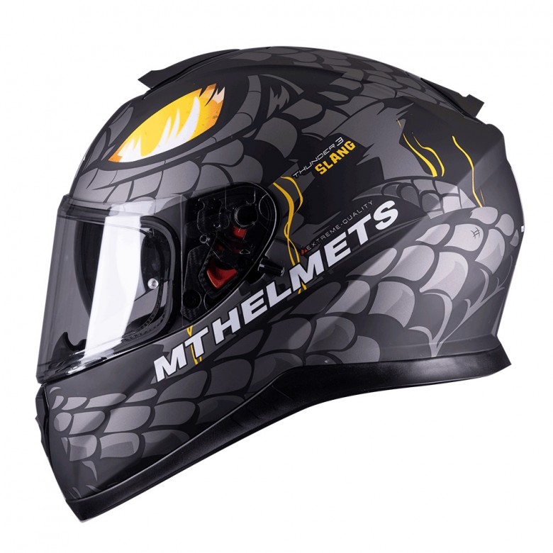 MT Helmets - casca THUNDER 3 Slang [sun visor] A2, gri mat [S]