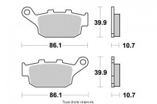 SIFAM - Placute frana KYOTO S1070  SBS 614HF, 614LS, 614LF [SEMI-METALICE]