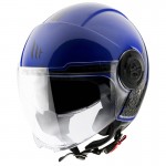 MT Helmets - casca VIALE Break [sun visor], albastru lucios [XS]
