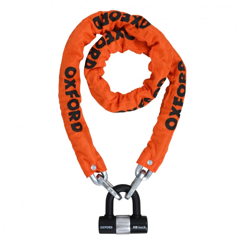 OXFORD - HD CHAIN LOCK 9.5mm SQUARE 1.5M X 9.5mm ORANGE