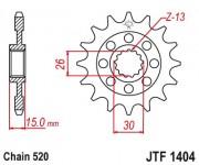 ESJOT - Pinion (fata) 50-32159S, 17 dinti - BMW S1000RR