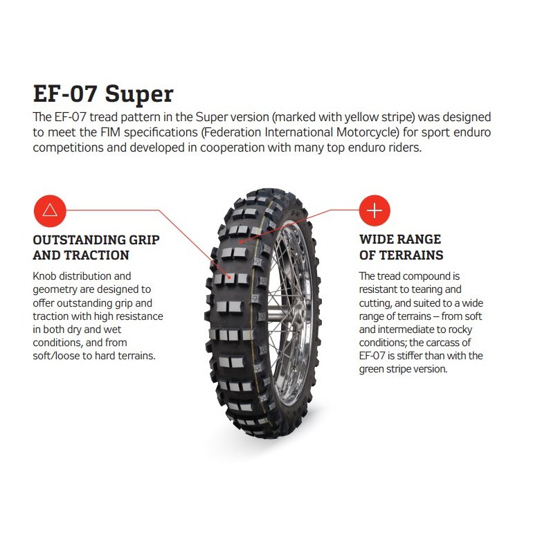 MITAS Enduro FIM - EF-07 SUPER - 120/90-18 [71R] [dunga galbena]