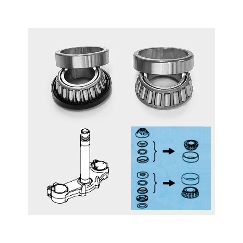 TOURMAX - Rulmenti de jug (Set sup. + inf.) - KAWASAKI SSK902R