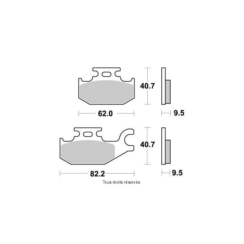 SIFAM - Placute frana KYOTO S1266  SBS 754SI [SEMI-METALICE]