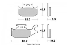 SIFAM - Placute frana KYOTO S1266  SBS 754SI [SEMI-METALICE]