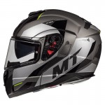 MT Helmets - casca ATOM Transcend [sun visor], negru / gri [XXL]