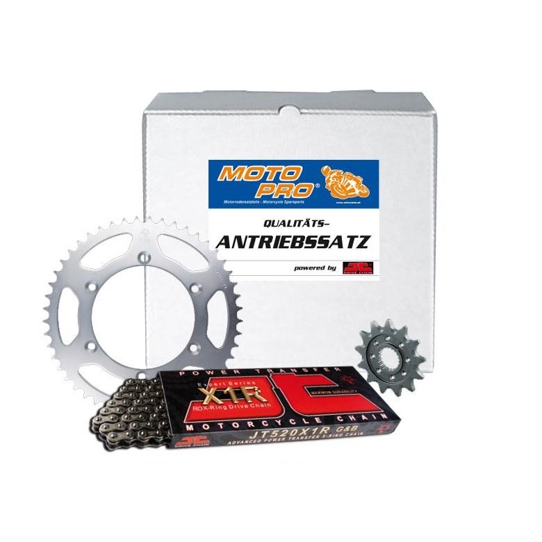 MotoPro - kit lant Suzuki VZ800 Marauder, pinioane 15/48, lant JT 530X1R-116 X-Ring
(Format din 105-665-15-9 / 113-651-48 / 145