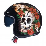 MT Helmets - casca LE MANS 2 [sun visor] Skull & Roses A1 [M]