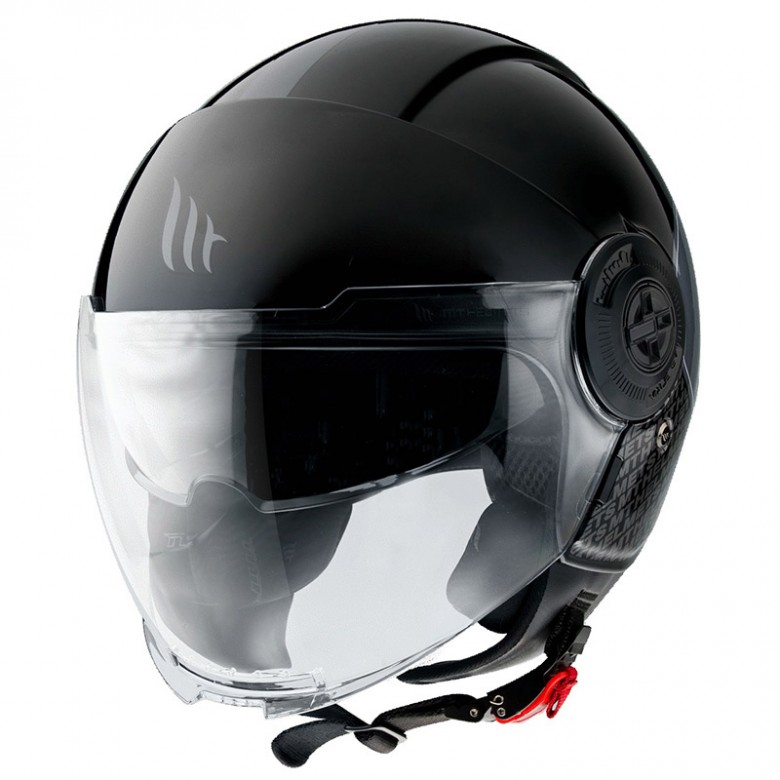 MT Helmets - casca VIALE Break [sun visor], negru lucios [S]