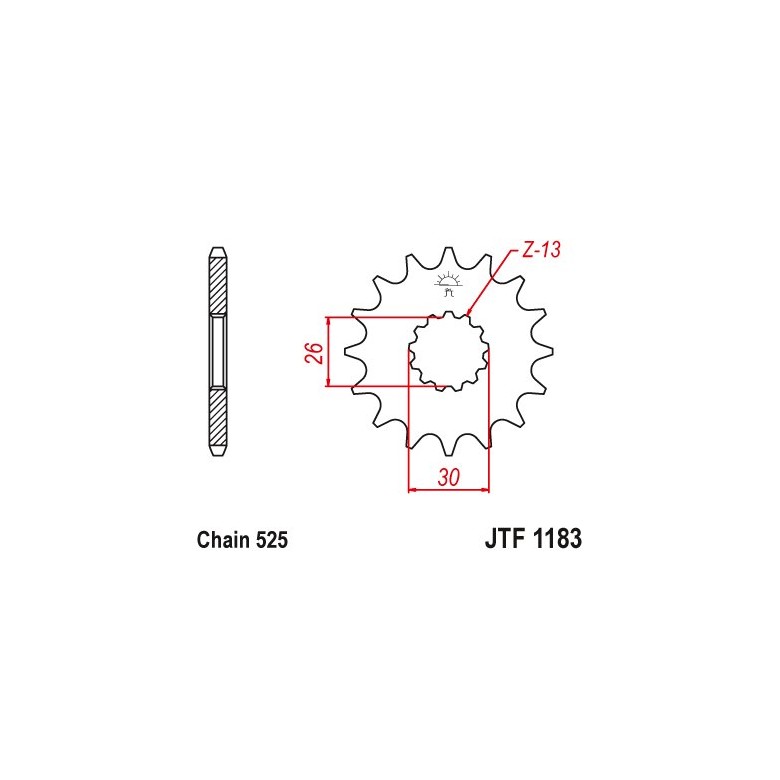 ESJOT - Pinion (fata) 50-29030, 18 dinti - Triumph Speedm./Bonnev. -'15