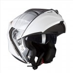 MT Helmets - casca STORM [sun visor], alb [M]