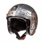 MT Helmets - casca LE MANS 2 [sun visor] A0, maro mat [L]