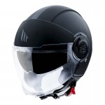 MT Helmets - casca VIALE [sun visor], negru mat [S]