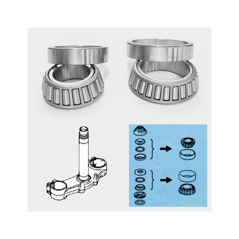 TOURMAX - Rulmenti de jug (Set sup. + inf.) - KAWASAKI SSK908