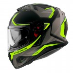 MT Helmets - casca THUNDER 3 [sun visor] C3, negru mat / fluo [M]