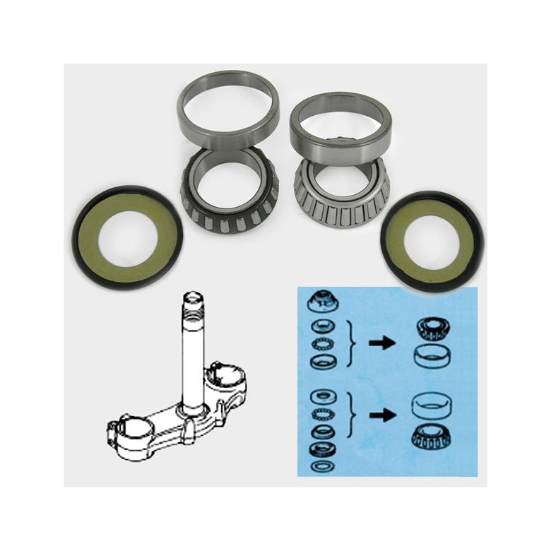 TOURMAX - Rulmenti de jug (Set sup. + inf.) - HONDA MX SSH904