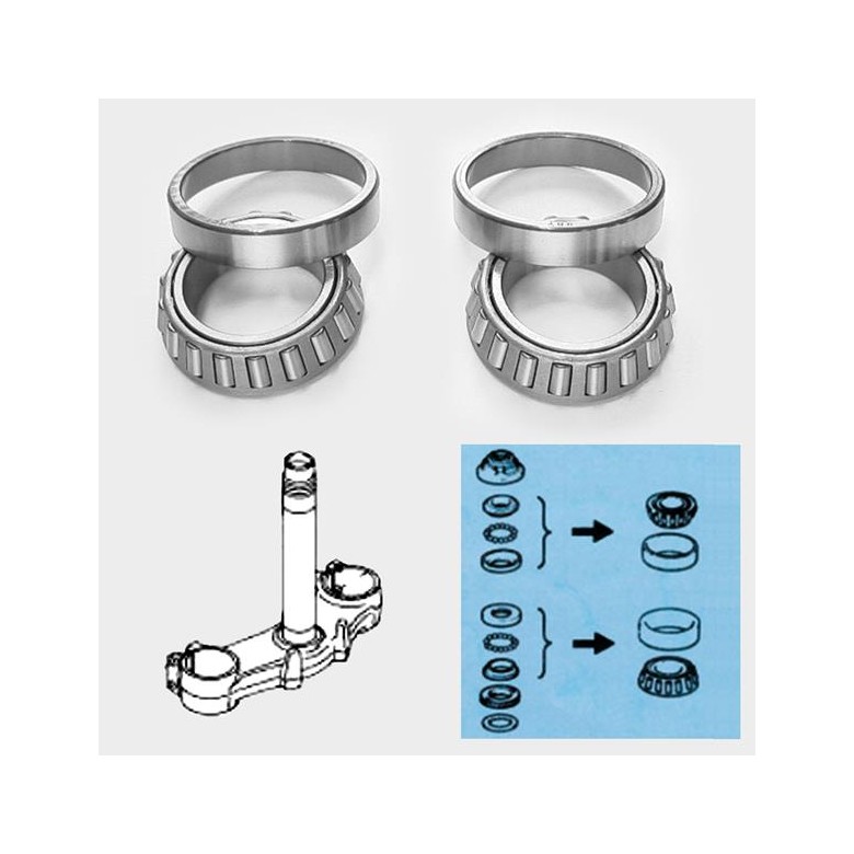 TOURMAX - Rulmenti de jug (Set sup. + inf.) - KAWASAKI SSK100