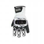 SIFAM - S-LINE manusi piele dama - ROAD, PROT. CARBON, ALB / NEGRU - XS