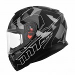 MT Helmets - casca THUNDER 3 Stealth [sun visor] A2, gri mat [XL]