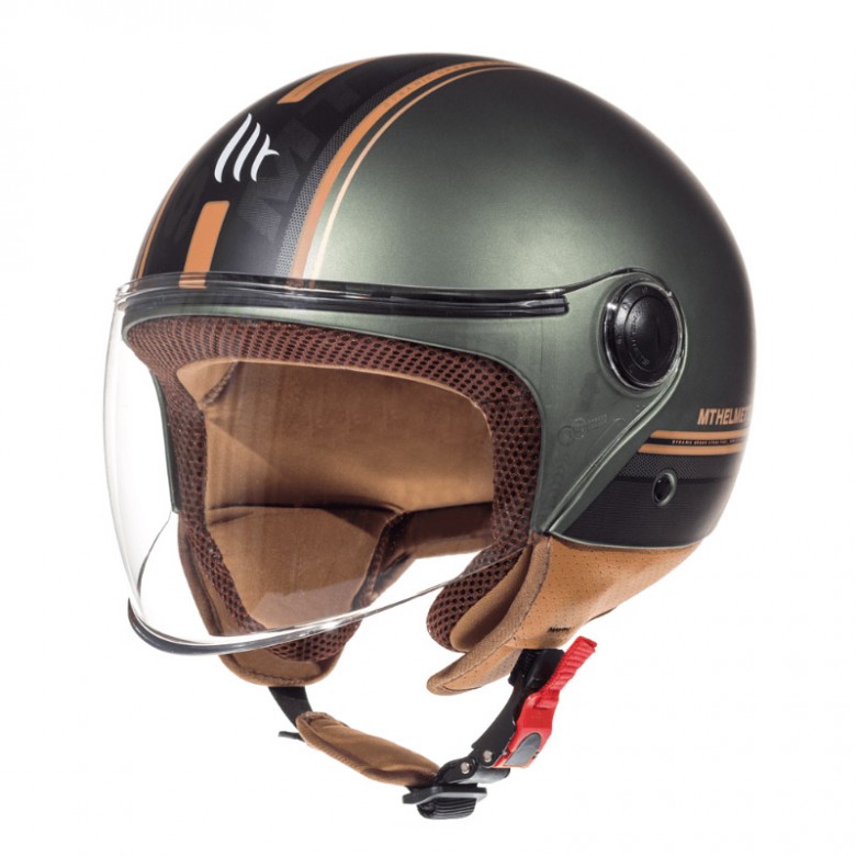 MT Helmets - casca ENTIRE I2, maro mat / auriu [XS]