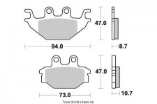 SIFAM - Placute frana KYOTO S1989  SBS 810SI, 810HF [SEMI-METALICE]