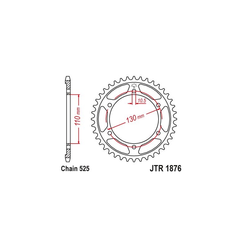 ESJOT - Foaie (spate) 50-29037, 45 dinti - YZF-R6 '06-/GSXR750'11