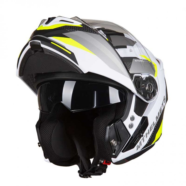 MT Helmets - casca STORM Drone [sun visor], galben fluo mat [S]