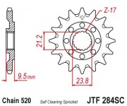 JT - Pinion MX (fata) JTF284SC, 14 dinti - CR250/500'88-/CRF450'02-