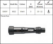 NGK - Pipa bachelita SD05F